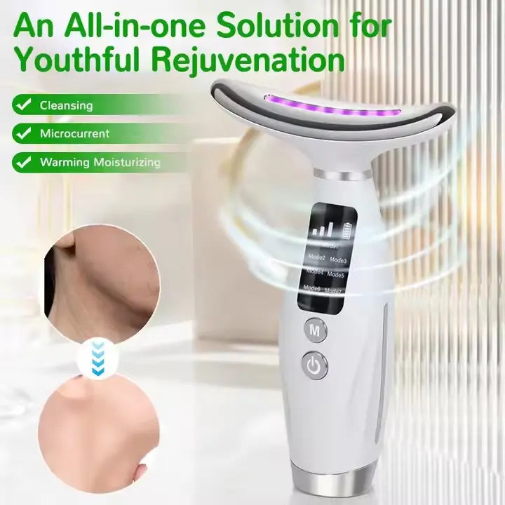 Selovia™ FaceLift Pro Massaggiatore Viso e Collo con Luce LED e Massaggio 3D