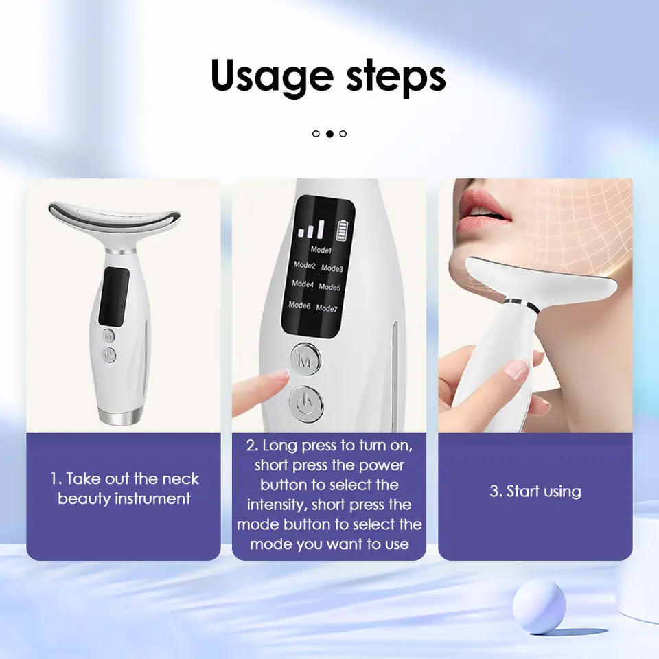 Selovia™ FaceLift Pro Massaggiatore Viso e Collo con Luce LED e Massaggio 3D